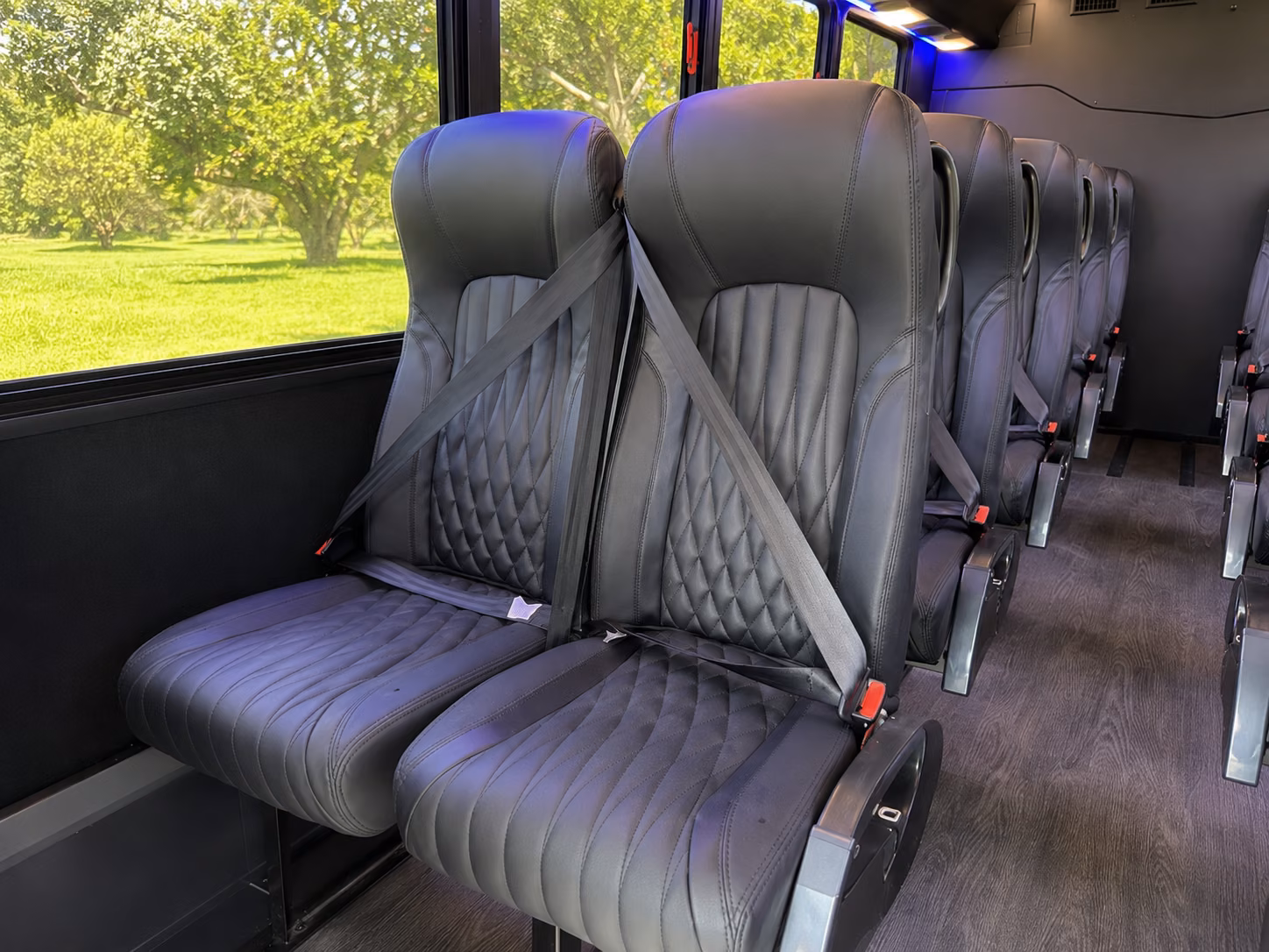 dayton 18 passenger minibus inside
