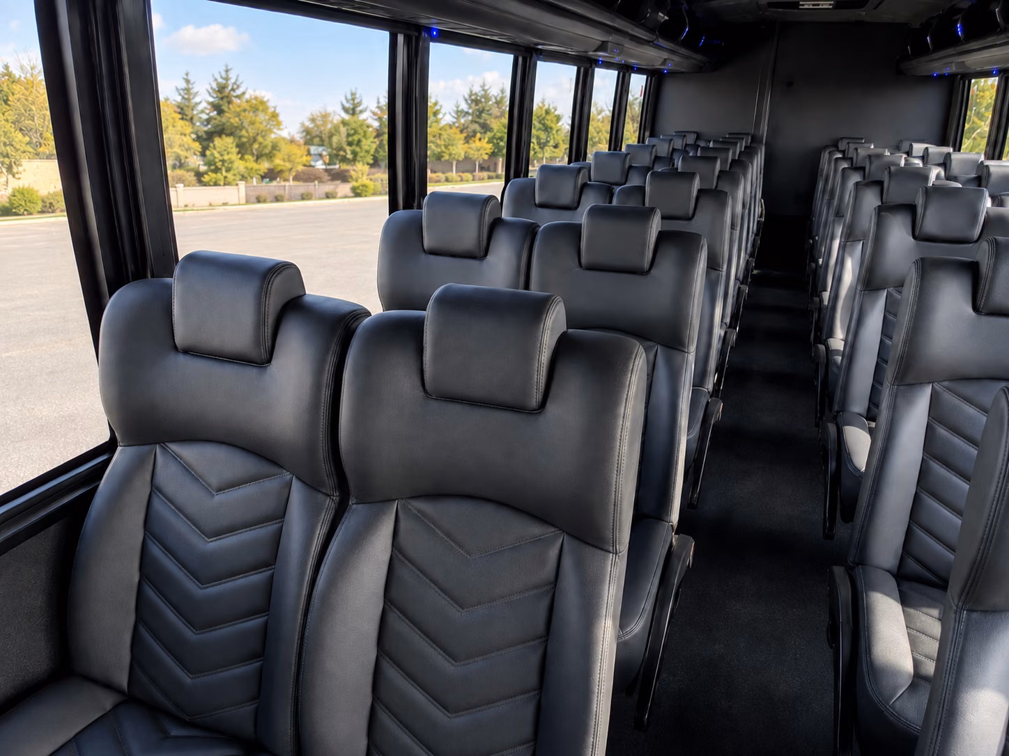 dayton 18 passenger minibus interior