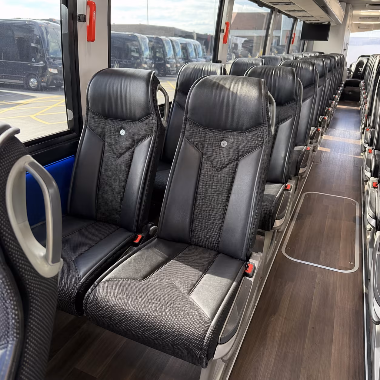 dayton 40 passenger charter bus interior