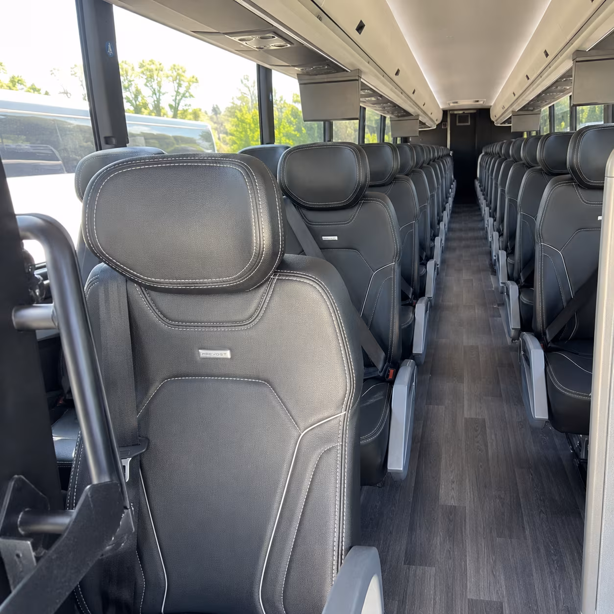 dayton 47 passenger charter bus interior