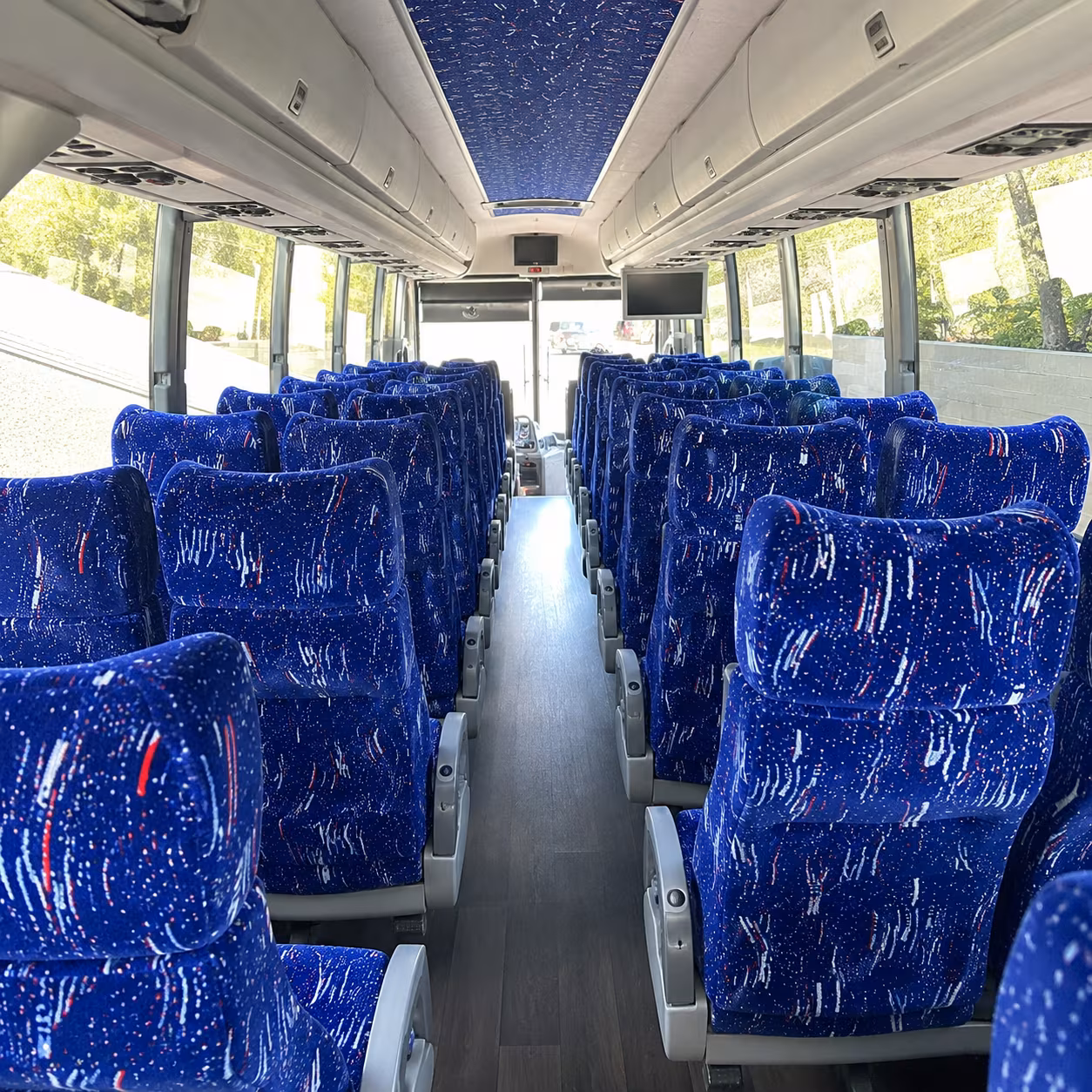 dayton 50 passenger charter bus interior